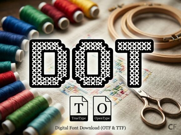 DOT Font: Where Cross-Stitch Meets Contemporary Design