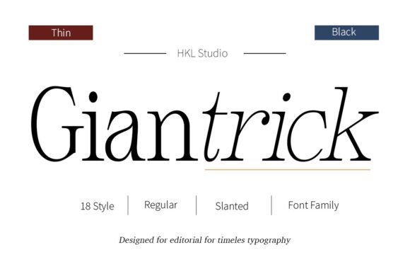 Giantrick: The Serif Font That Bridges Heritage and Modern Design Sensibility